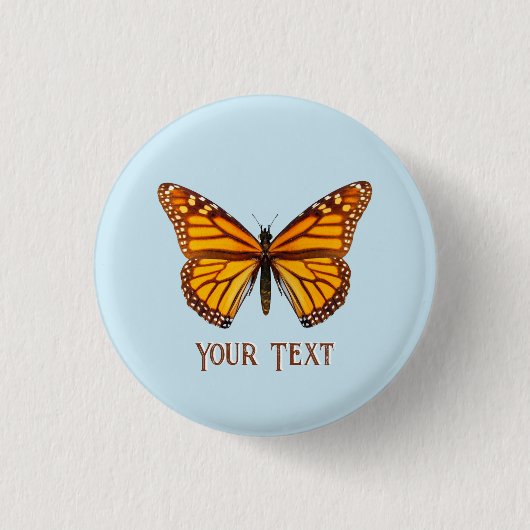 Benutzerdefinierter Monarchfalter Button (Vorderseite)