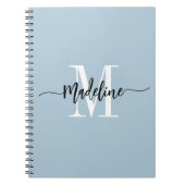 Benutzerdefinierter Monogram Name Moderne Skript-W Notizblock (Vorderseite)