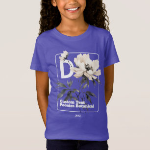 Benutzerdefinierter Monogramm Anfangsbuchstabe Wei T-Shirt