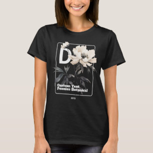 Benutzerdefinierter Monogramm Anfangsbuchstabe Wei T-Shirt