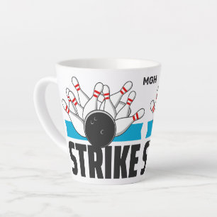 Benutzerdefinierter Monogramm-Bowling-Strick Milchtasse