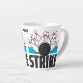 Benutzerdefinierter Monogramm-Bowling-Strick Milchtasse (Rechte Ecke)