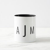 Benutzerdefinierter Monogramm Einfaches Moderner S Tasse (Zentrum)