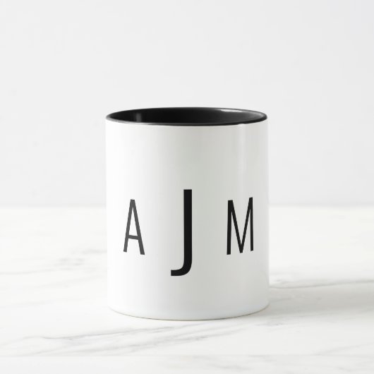 Benutzerdefinierter Monogramm Einfaches Moderner S Tasse (Zentrum)