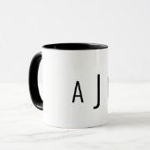 Benutzerdefinierter Monogramm Einfaches Moderner S Tasse (Vorderseite Links)