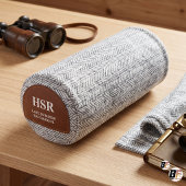 Benutzerdefinierter Monogramm-Faux-Leder-Patch Her Fleecedecke