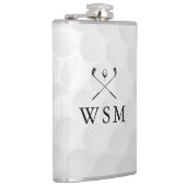 Benutzerdefinierter Monogramm-Golfball Flachmann (Rechts)