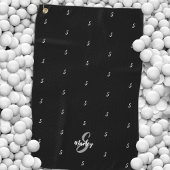 Benutzerdefinierter Monogramm Name Anfangsmuster M Golfhandtuch