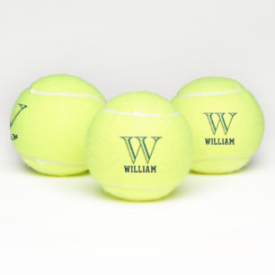 Benutzerdefinierter Monogramm-Name Fettgedruckter  Tennisbälle