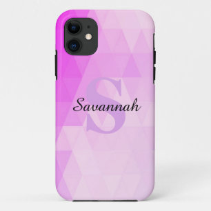 Benutzerdefinierter Monogramm Name Geometrisches i Case-Mate iPhone Hülle