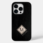 Benutzerdefinierter Monogramm Name Klasse schwarz  Case-Mate iPhone Hülle (Rückseite)