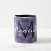Benutzerdefinierter Monogramm Name Realistisches M Tasse (Zentrum)