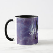 Benutzerdefinierter Monogramm Name Realistisches M Tasse (Links)