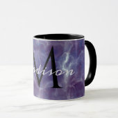 Benutzerdefinierter Monogramm Name Realistisches M Tasse (VorderseiteRechts)