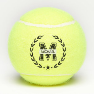 Benutzerdefinierter Monogramm-Name Tennisbälle