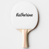 Benutzerdefinierter Monogramm Name weiß Tischtennis Schläger (Rückseite)