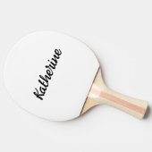 Benutzerdefinierter Monogramm Name weiß Tischtennis Schläger (Seitenansicht)