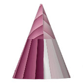 Benutzerdefinierter Monogramm Rosa Gradient Vertik Partyhütchen (Rückseite)