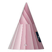 Benutzerdefinierter Monogramm Rosa Gradient Vertik Partyhütchen (Links)