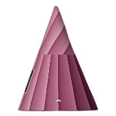 Benutzerdefinierter Monogramm Rosa Gradient Vertik Partyhütchen (Rechts)