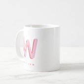 Benutzerdefinierter Monogramm- und Namenskaffee Kaffeetasse (Vorderseite Links)