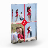 Benutzerdefinierter Monogramm- und Vierfeldblock Fotoblock (Links)