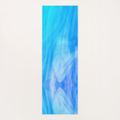 Benutzerdefinierter Monogrammname Blau Abstrakt Yogamatte (Rückseite)