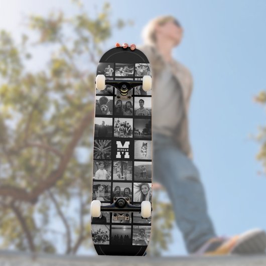 Benutzerdefinierter Monogrammname Cool Instagramm- Skateboard