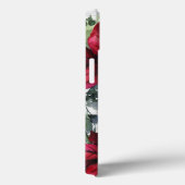 Benutzerdefinierter Monogrammname Red Poinsettia Case-Mate iPhone Hülle (Rückseite / Rechts)