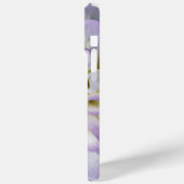 Benutzerdefinierter Monogrammname Weiße Dahlia-Blu Case-Mate iPhone Hülle (Rückseite / Links)