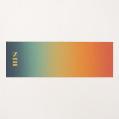 Benutzerdefinierter Monogrammverlauf Yogamatte (Vorderseite (Horizontal))