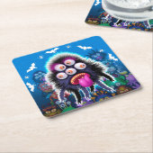 Benutzerdefinierter Monster-Halloween-Party-Unters Rechteckiger Pappuntersetzer (angewinkelt)