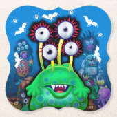 Benutzerdefinierter Monster-Halloween-Party-Unters Untersetzer (Vorderseite)