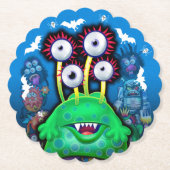 Benutzerdefinierter Monster-Halloween-Party-Unters Untersetzer (Vorderseite)