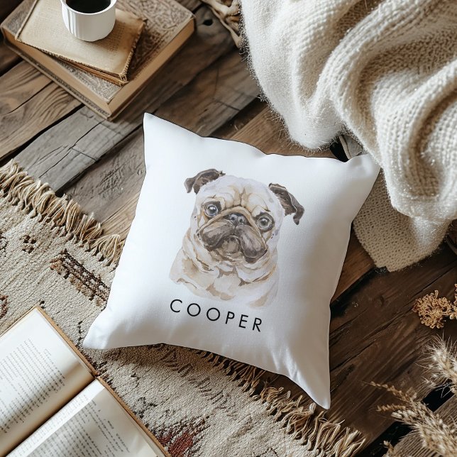 Benutzerdefinierter Mops Hunde Hunde-Rasse Hunde-Ü Kissen (Von Creator hochgeladen)