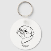 Benutzerdefinierter Mops-Schlüsselanhänger Schlüsselanhänger (Vorderseite)
