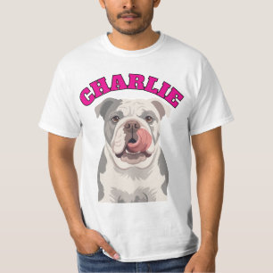 Benutzerdefinierter mürrischer englischer Bulldogg T-Shirt