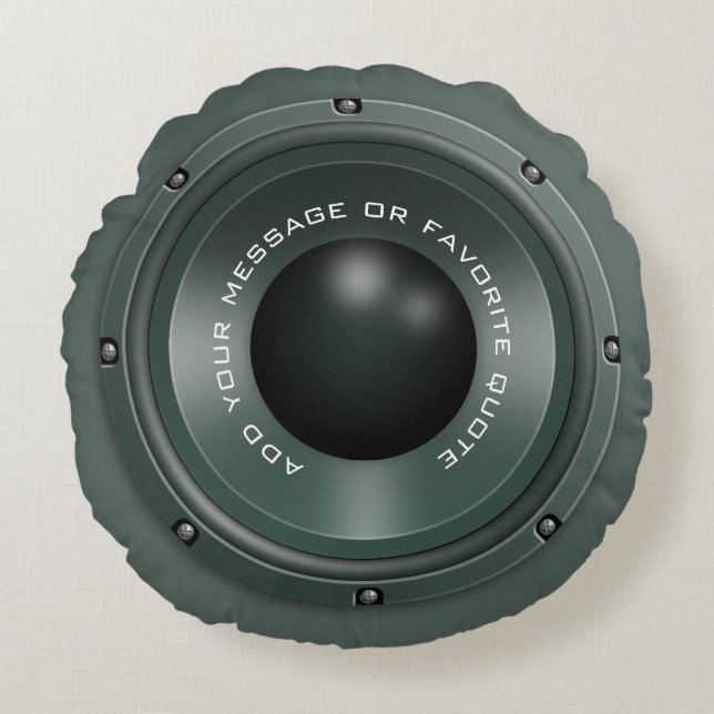 Benutzerdefinierter Musiklautsprecher Rundes Kissen (Vorderseite)