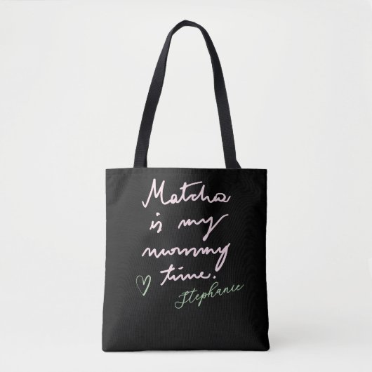 Benutzerdefinierter Muttername Lustiger Schwarzer  Tasche (Vorderseite)