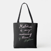 Benutzerdefinierter Muttername Lustiger Schwarzer  Tasche (Rückseite)