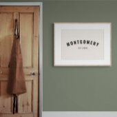 Benutzerdefinierter Nachname Est Datum Familienges Poster