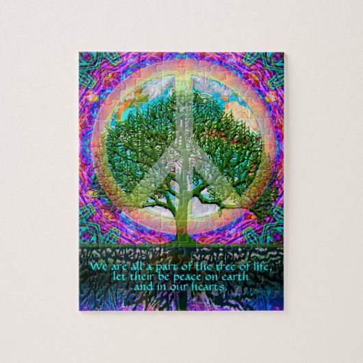 Benutzerdefinierter Nachrichtenbaum für den Friede Puzzle (Vertikal)