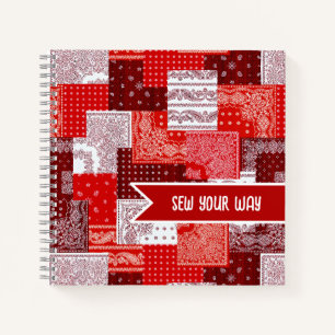Benutzerdefinierter Näh-Patchwork-Bandana-Quilt-Mu Notizblock