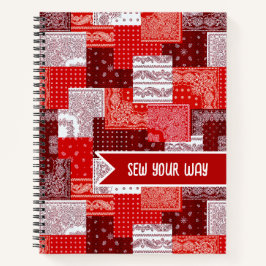 Benutzerdefinierter Näh-Patchwork-Bandana-Quilt-Mu Notizblock