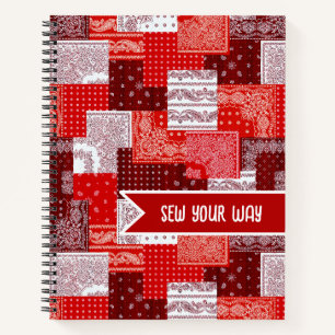 Benutzerdefinierter Näh-Patchwork-Bandana-Quilt-Mu Notizblock