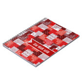Benutzerdefinierter Näh-Patchwork-Bandana-Quilt-Mu Notizblock (Linke Seite)