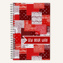Benutzerdefinierter Näh-Patchwork-Bandana-Quilt-Mu Notizblock