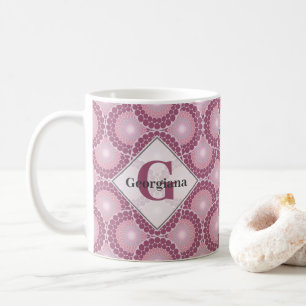 Benutzerdefinierter Name 1920er Strahlende Rosige Kaffeetasse