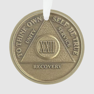 Benutzerdefinierter Name 22-Jahres-Sobriety-Jubi Ornament