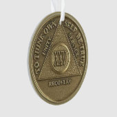 Benutzerdefinierter Name | 25-Jahres-Nüchternheits Ornament (Vorderseite)